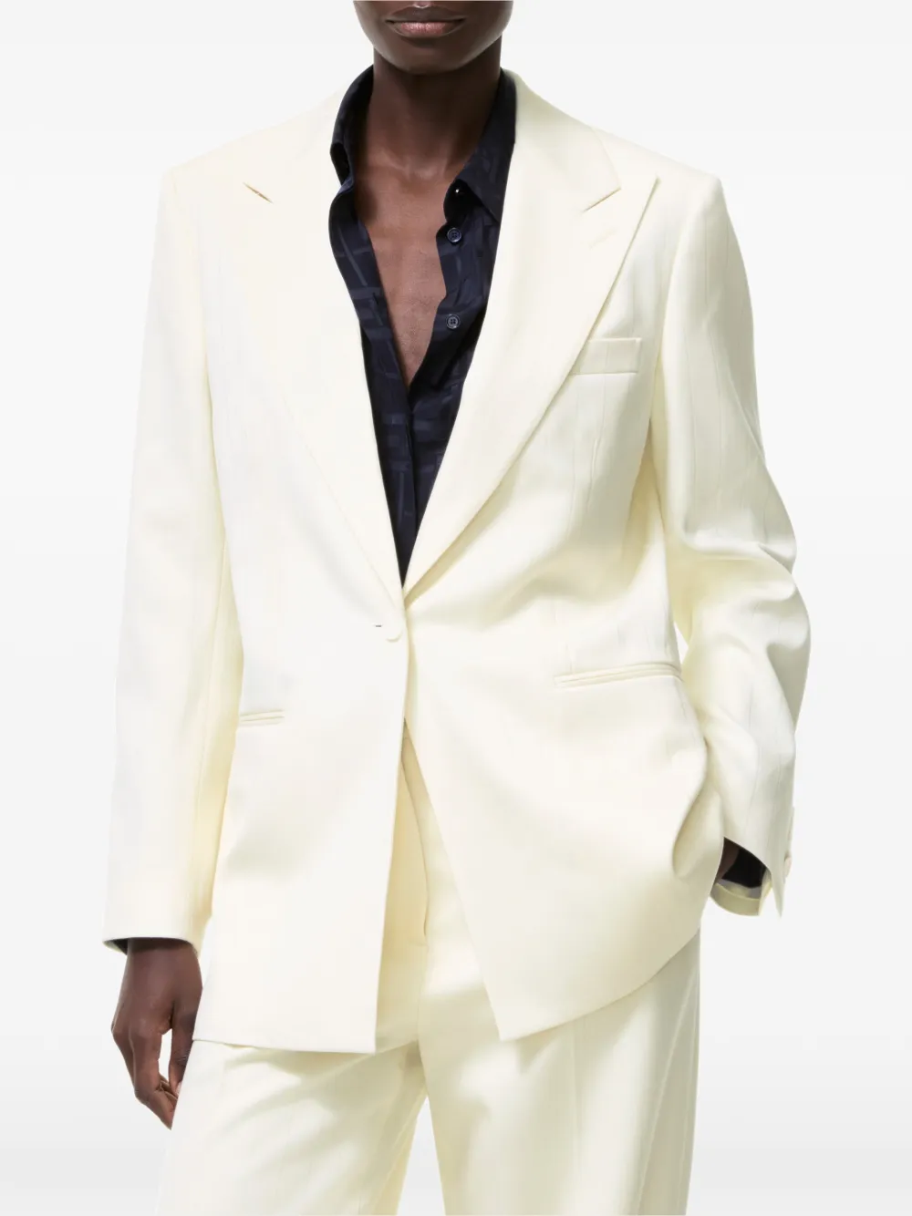 Burberry Wollen jack met krijtstreep Wit