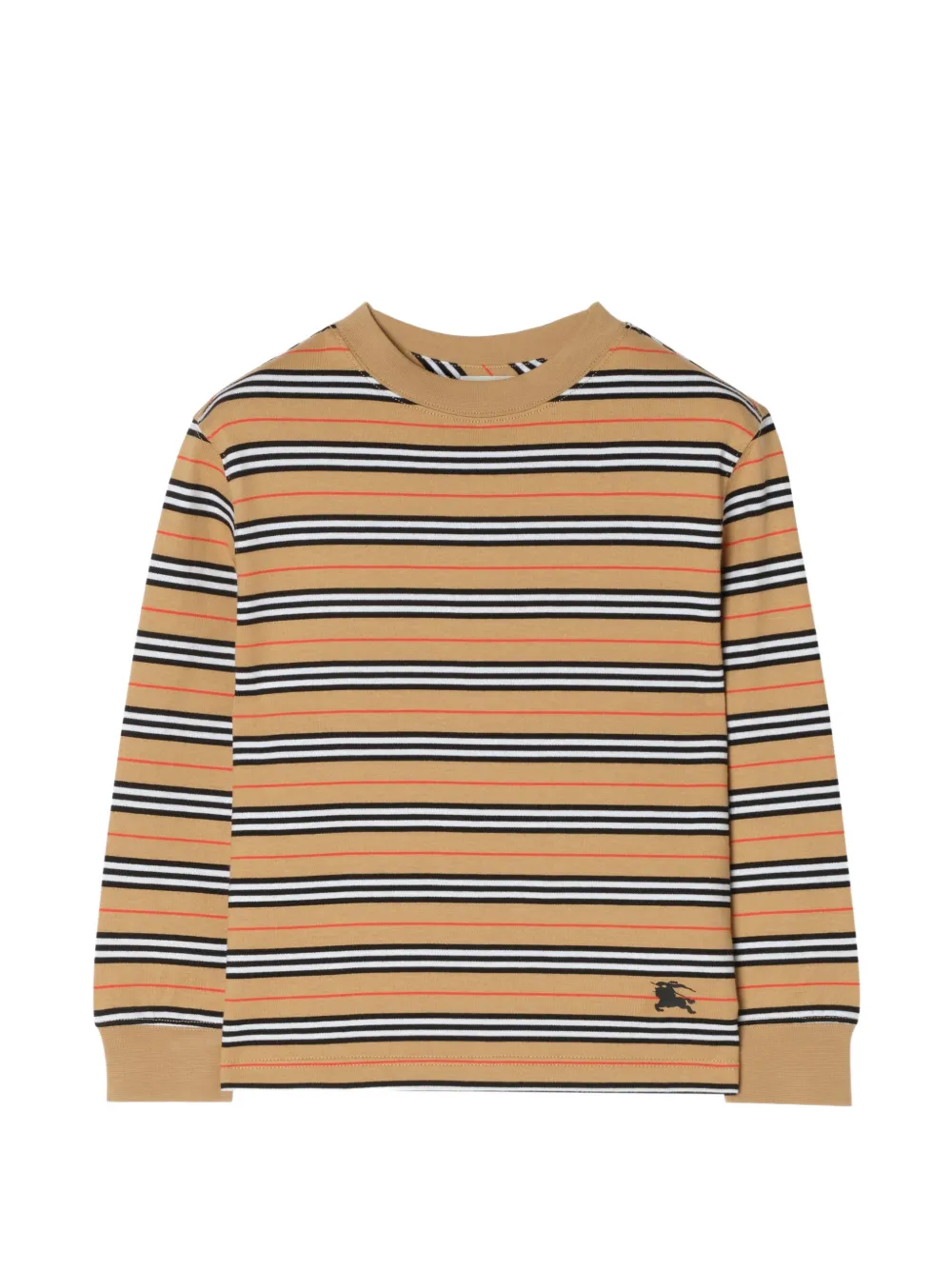 Burberry Kids EKD-print striped T-shirt - Toni neutri
