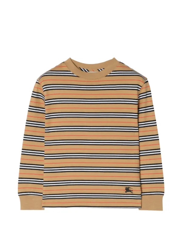Burberry Kids EKD ストライプ Tシャツ | ニュートラル | FARFETCH JP