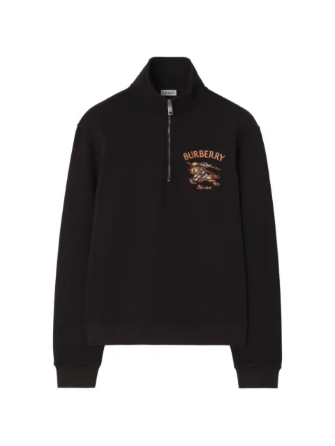 Burberry Knight Check cotton half-zip sweater