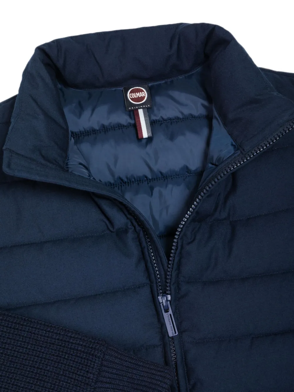 Colmar Gewatteerd jack met gebreide mouwen Blauw