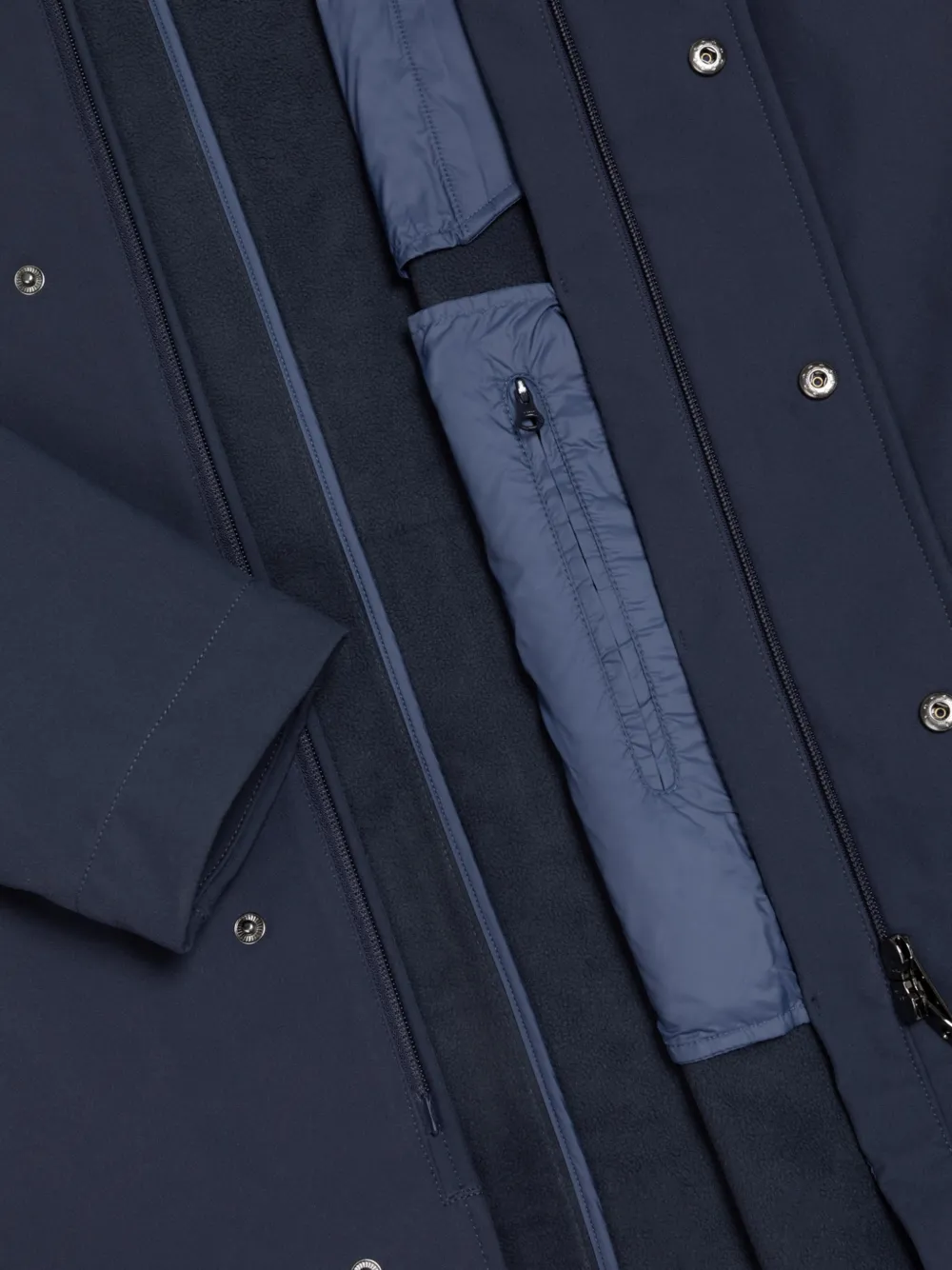 Colmar Jas met enkele rij knopen en hoge hals Blauw