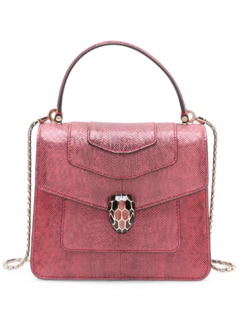 Bvlgari Pre-Owned 2010-2026 Small Embossed Calfskin Serpenti Forever Top Handle Bag satchel