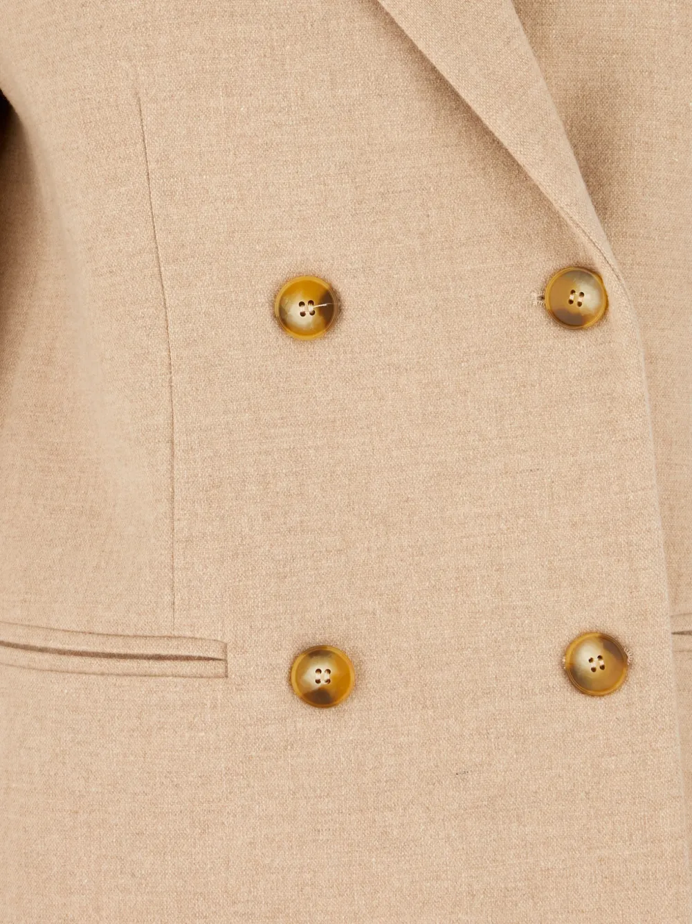 LE SULLY STUDIO Blazer met dubbele rij knopen Beige