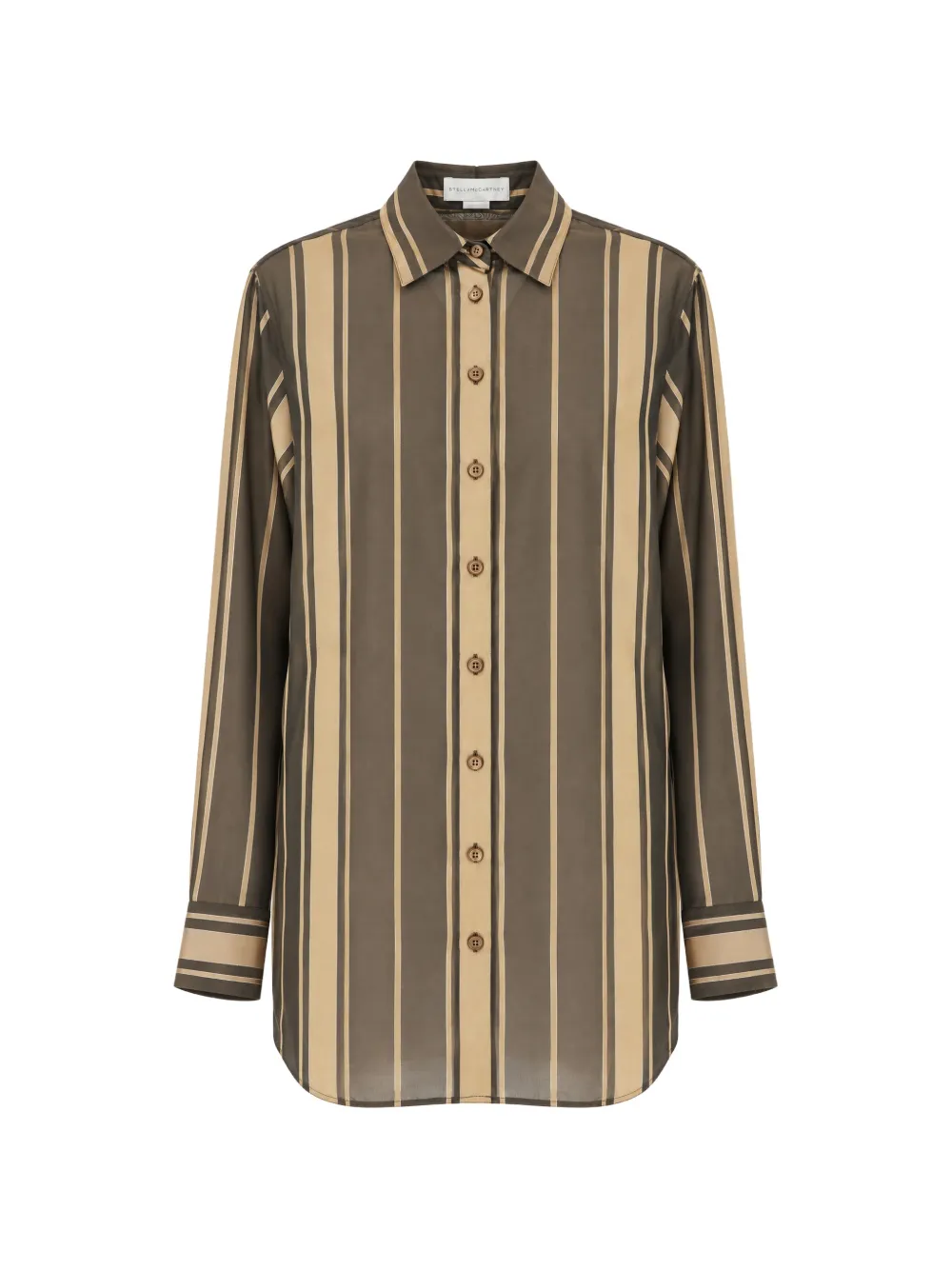 Stella McCartney striped long-sleeve shirt - Brown