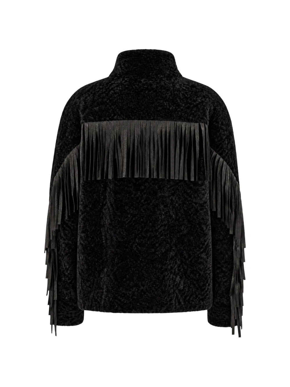 ASPESI fringed textured-finish jacket Bruin