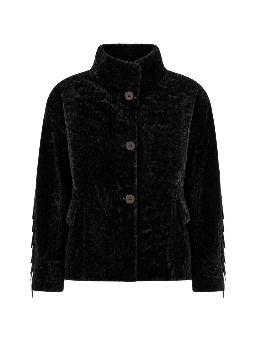 ASPESI fringed textured-finish jacket Bruin