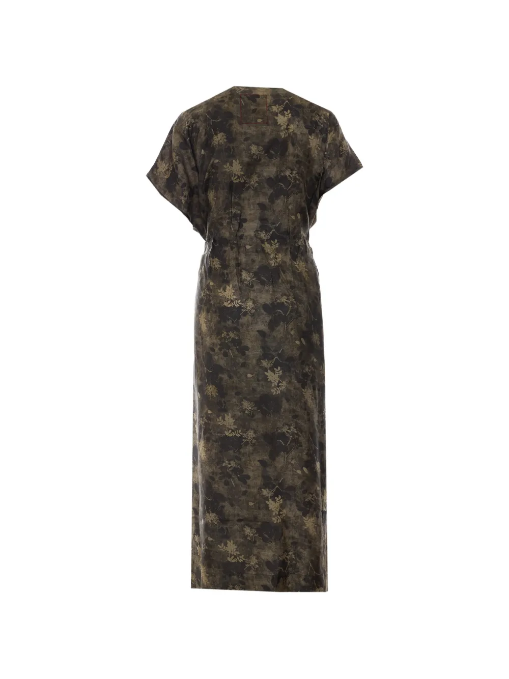 Uma Wang floral-print drawstring dress Bruin