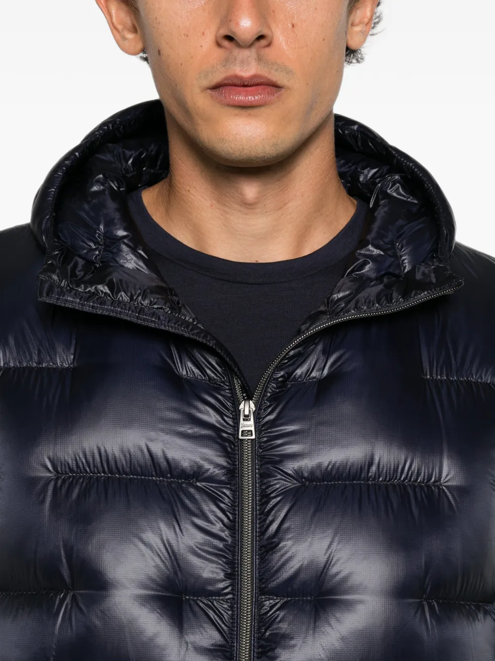 Herno Gevoerd jack met capuchon Blauw