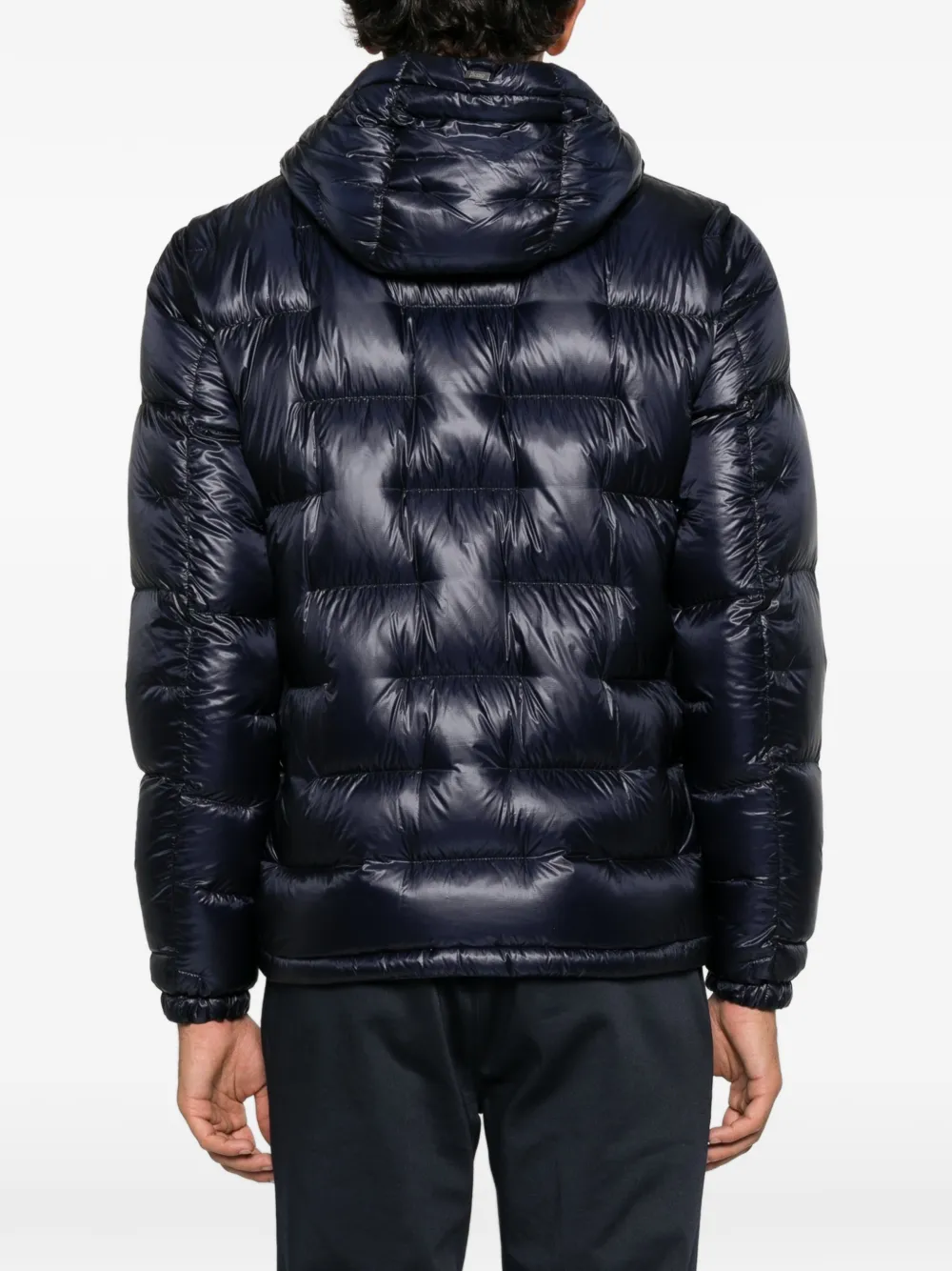Herno Gevoerd jack met capuchon Blauw