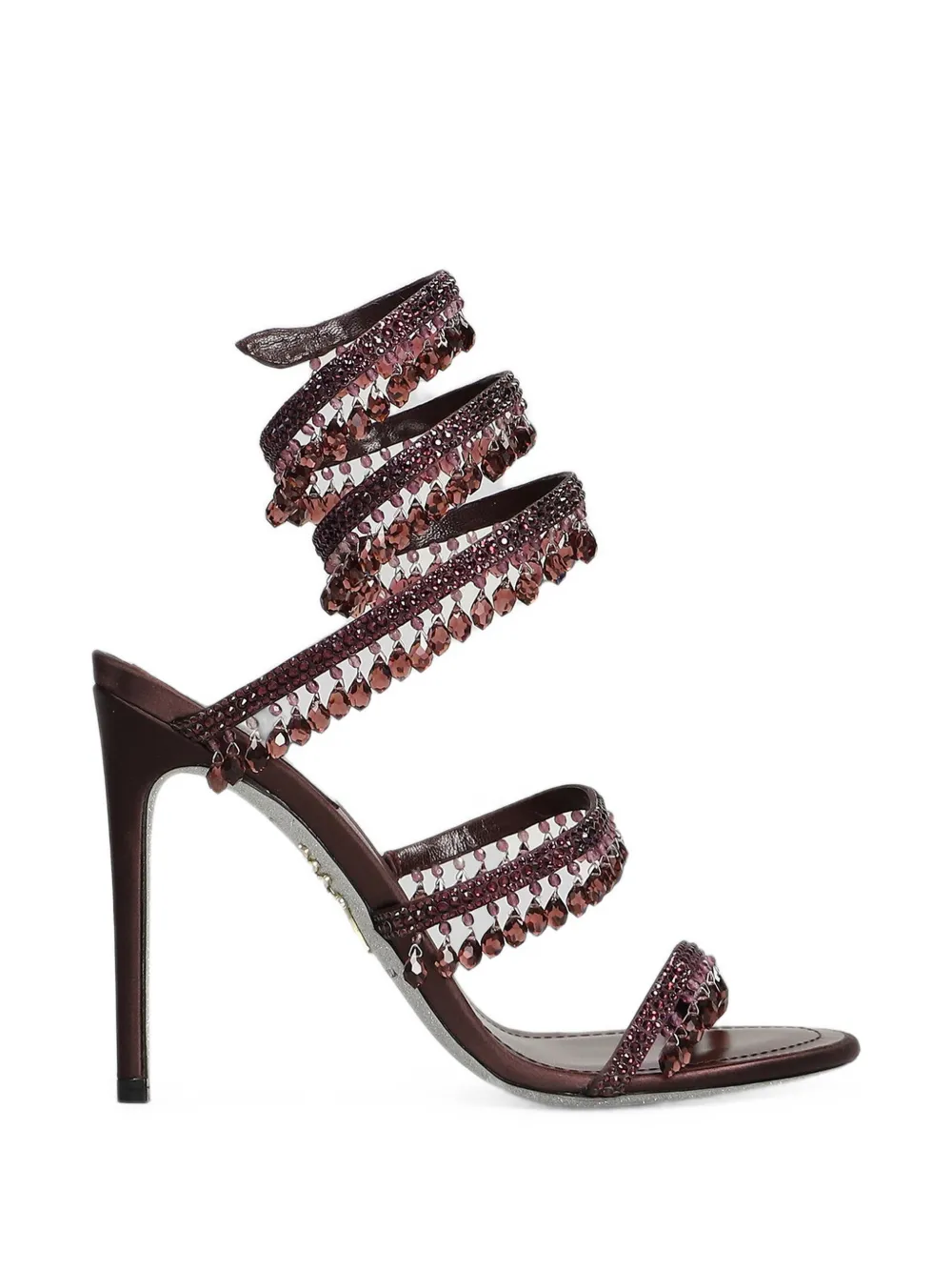 René Caovilla Chandelier crystal-embellished sandals - Braun