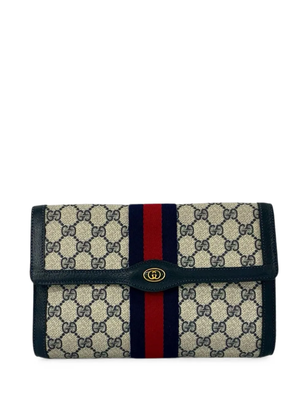 Gucci Pre-Owned 1980-1990 GG Supreme Web Clutch - Grau