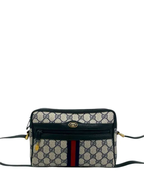 Gucci Pre-Owned bolsa crossbody de lona GG Supreme con G entrelzaday detalle Web 2000-2015
