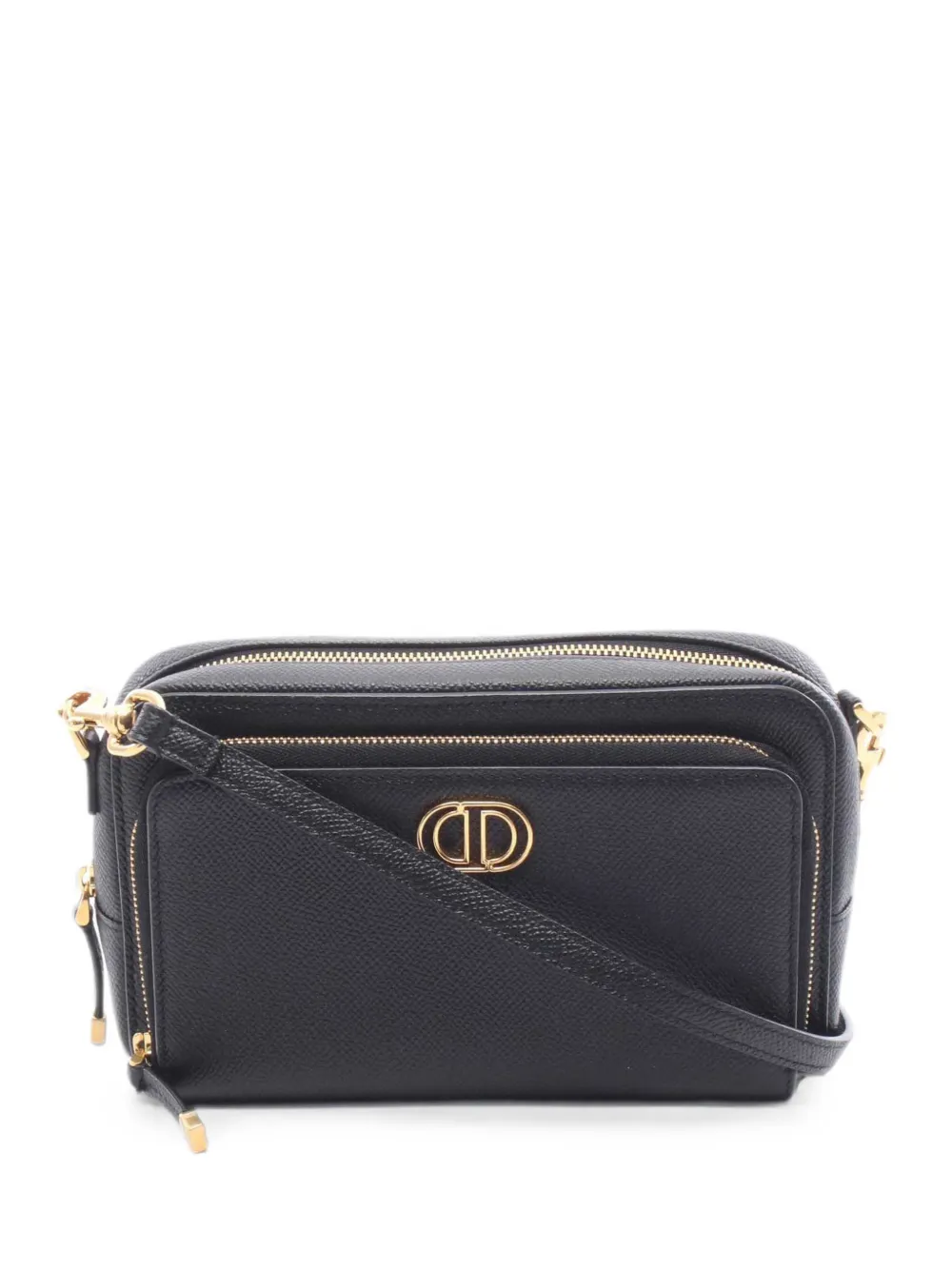 Christian Dior Pre-Owned 2020-2026 Grained Calfskin Caro Double Pouch crossbody bag - Schwarz