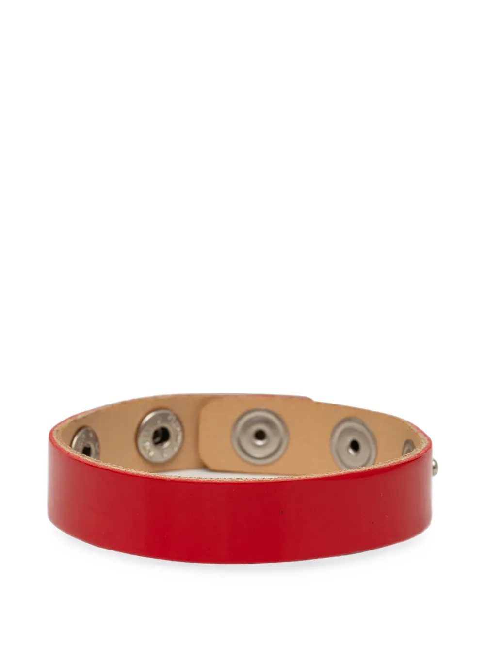 CHANEL Pre-Owned 2000-2026 CC Kalbsleder-Armband mit Nieten - Rot