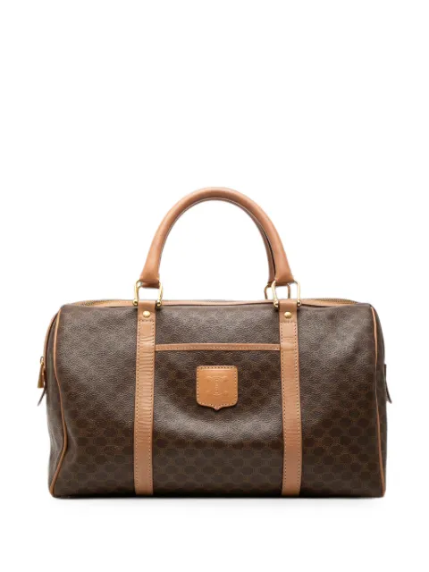 Celine Pre-Owned 2014 Macadam Coated Canvas boston bag