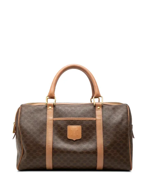 Celine Pre-Owned 2014 Macadam Coated Canvas boston bag