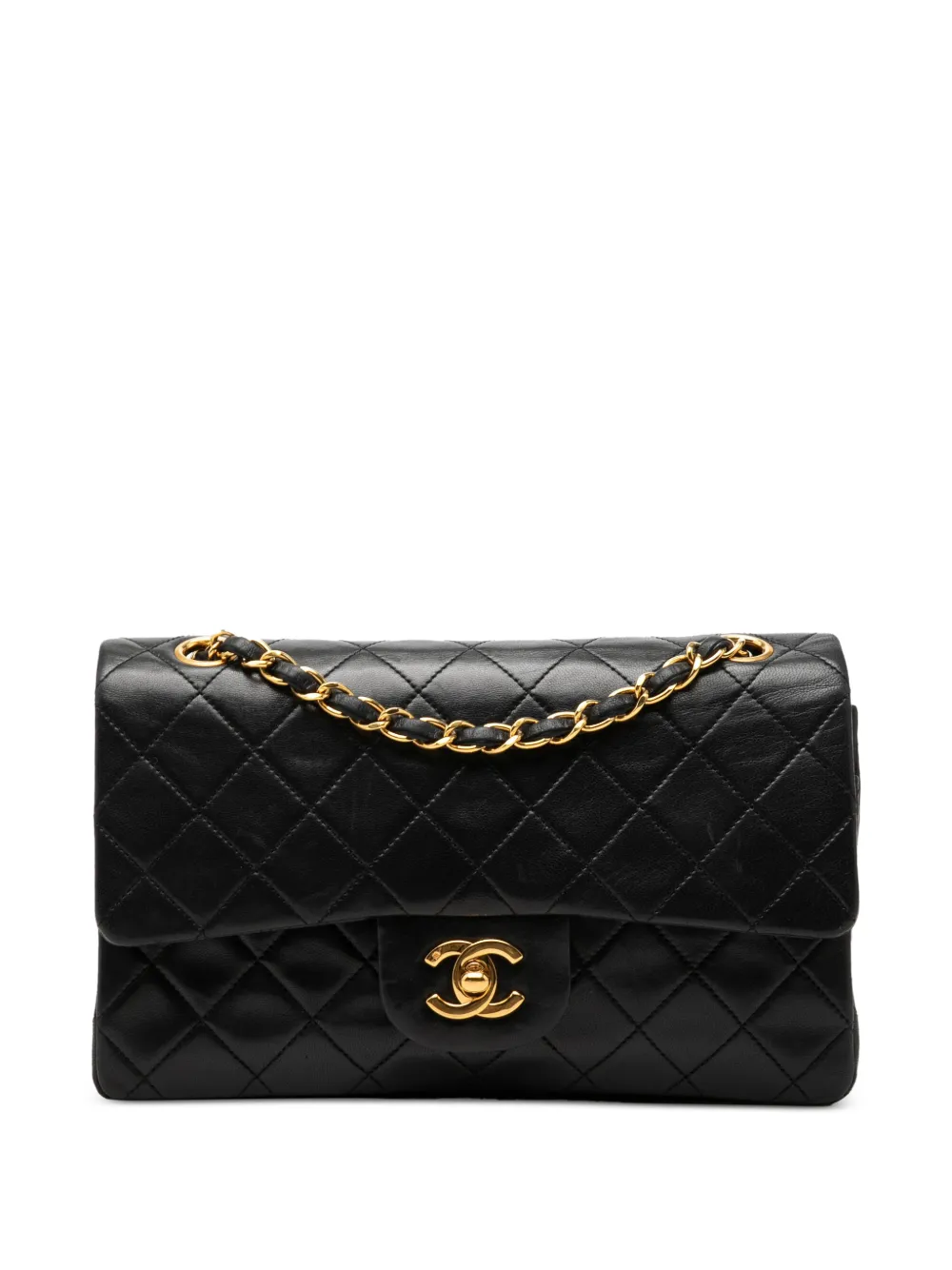 CHANEL Pre-Owned 1989-1991 Small Classic Lambskin Double Flap shoulder bag - Nero