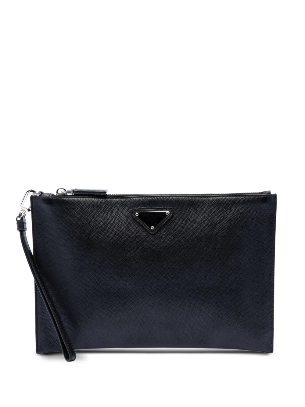 Prada Pre-Owned 2016-2026 Saffiano Wristlet clutch bag - Nero