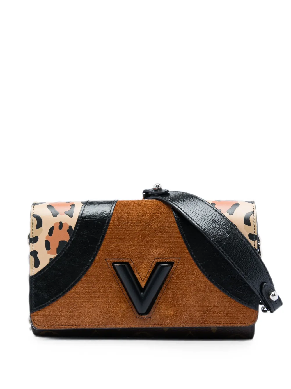 Louis Vuitton Pre-Owned 2018 Monogram Wild at Heart Twist Wallet on Chain crossbody bag - Braun