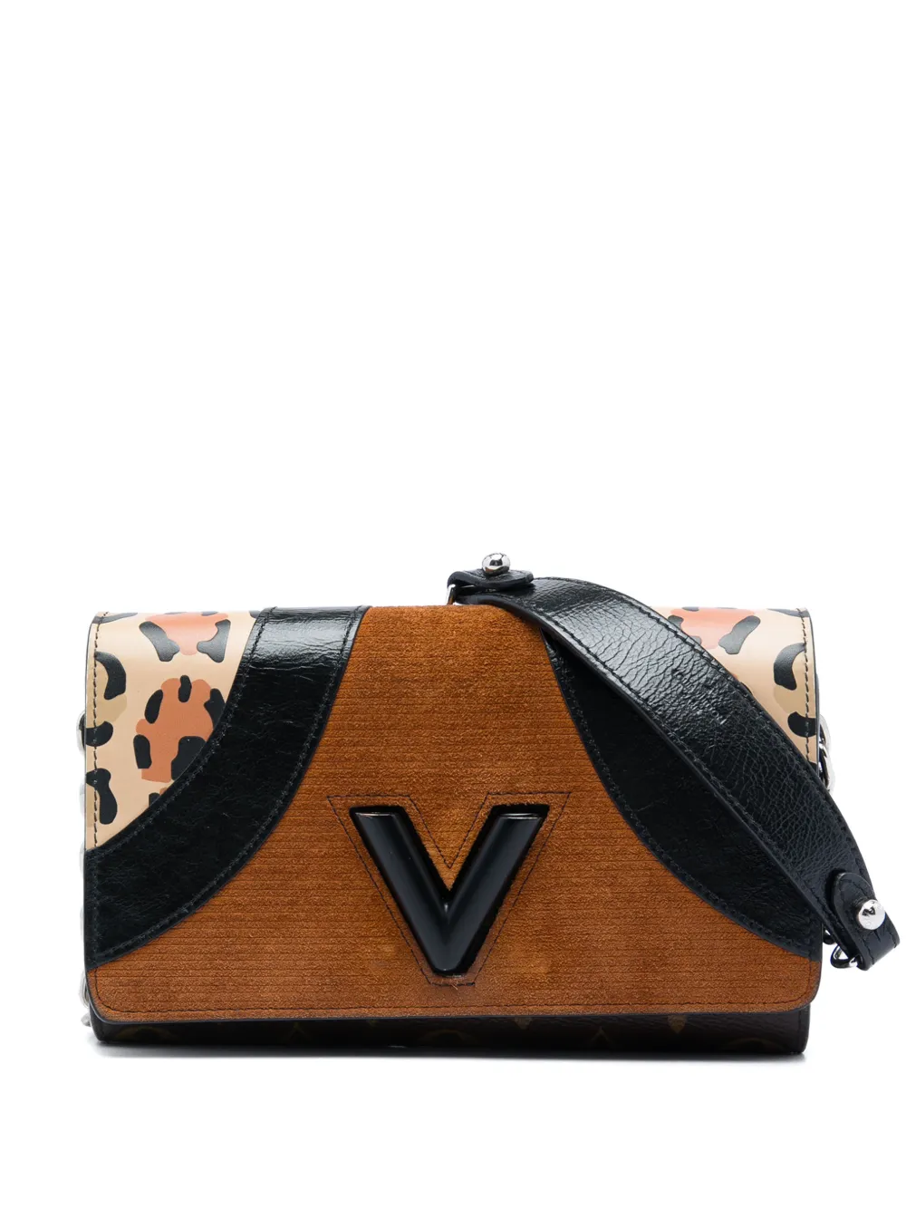 Louis Vuitton Pre-Owned 2018 Monogram Wild at Heart Twist Wallet on Chain crossbody bag - Braun