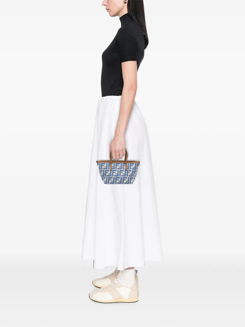 Fendi Pre-Owned 2010-2026 Mini Zucca Jacquard Roll satchel - Blau