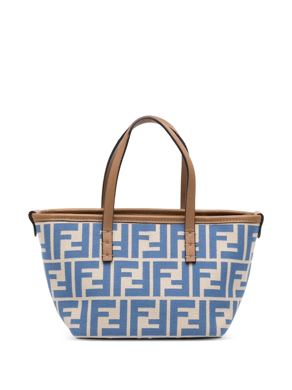 Fendi Pre-Owned 2010-2026 Mini Zucca Jacquard Roll satchel - Blu