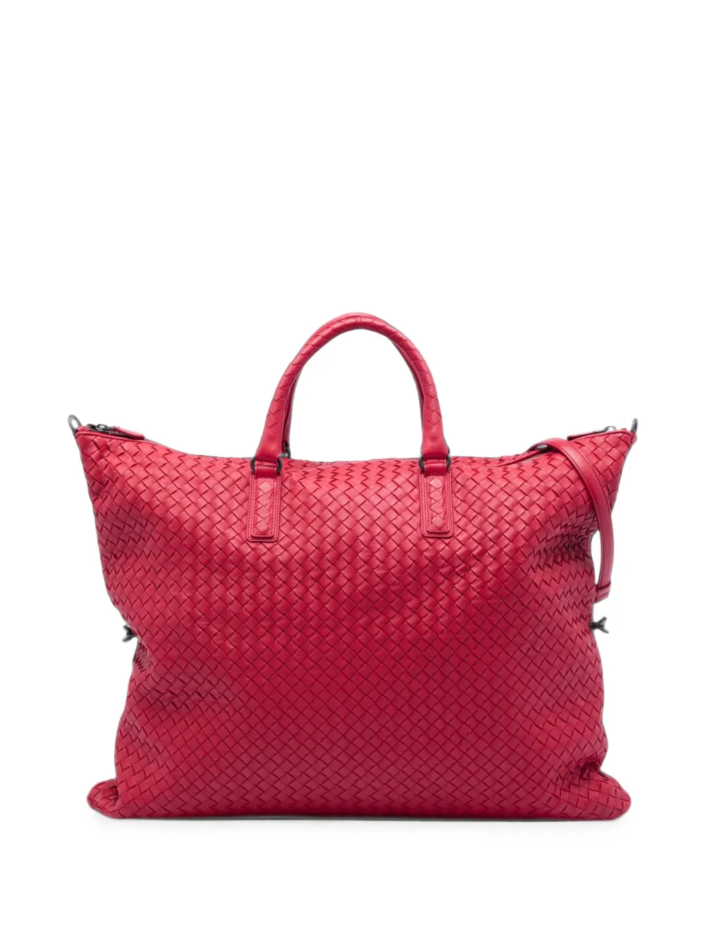 Bottega Veneta Pre-Owned Borsa da viaggio Maxi Intrecciato in nappa 2012-2026 - Rosso