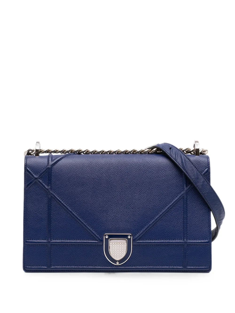 Christian Dior Pre-Owned 2016 Medium Grained Calfskin Diorama Flap crossbody bag - Blau