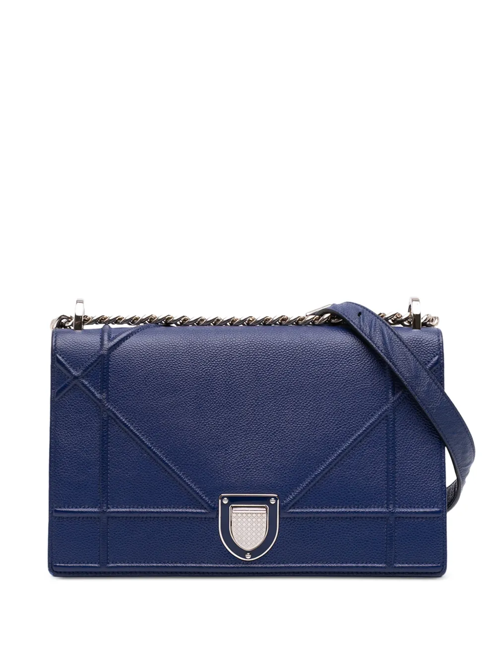 Christian Dior Pre-Owned 2016 Medium Grained Calfskin Diorama Flap crossbody bag - Blau