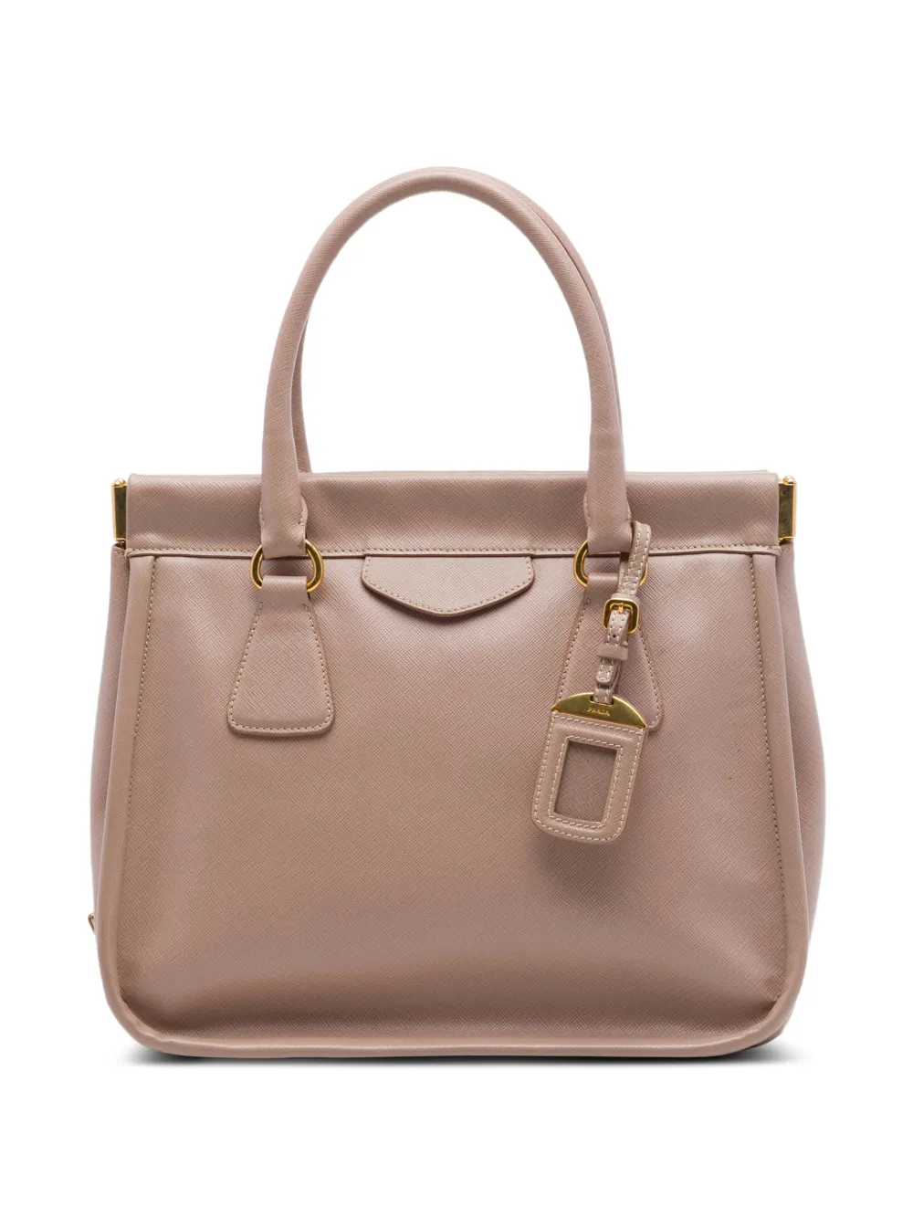 Prada Pre-Owned 2010-2026 Saffiano Lucido Top Handle Frame tote bag - Marrone