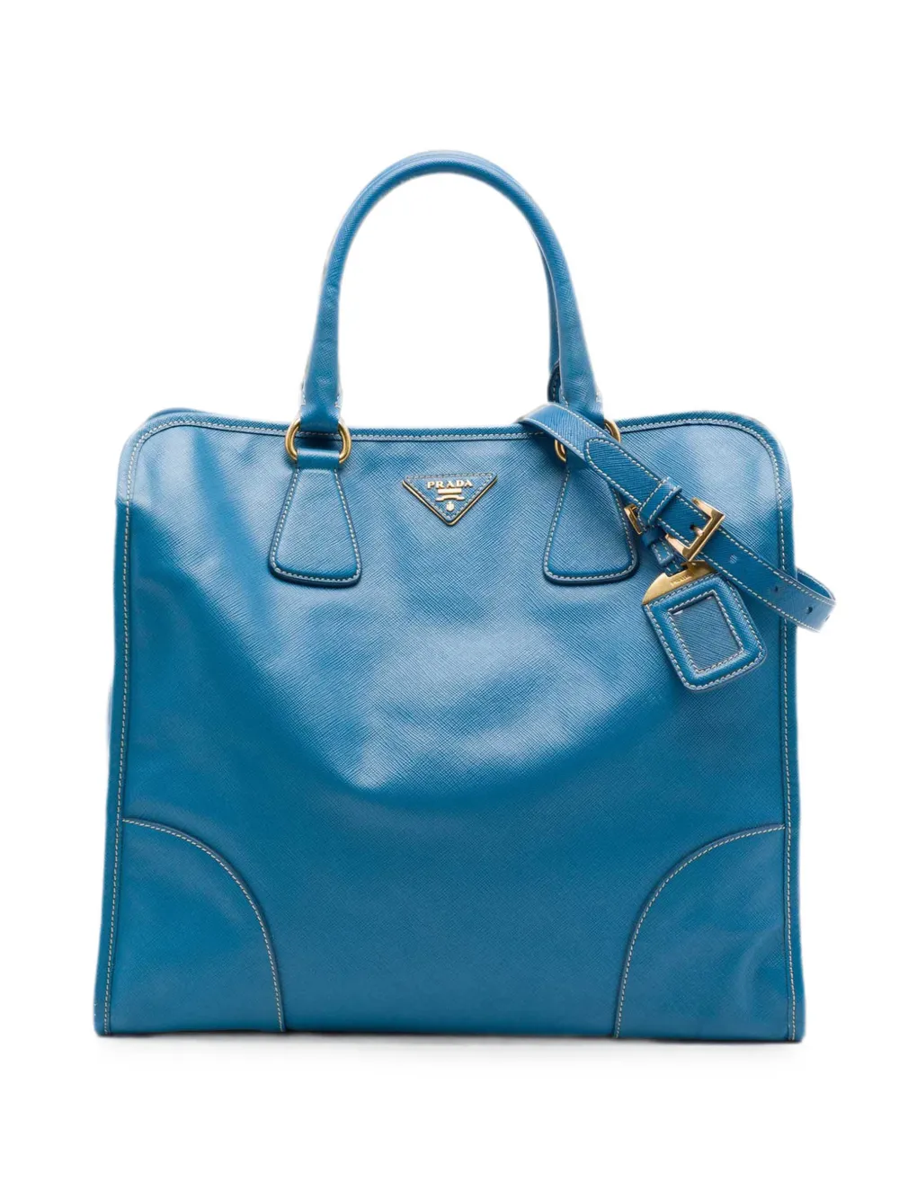 Prada Pre-Owned 2000-2026 Saffiano Lux Shopping Tote satchel - Blu