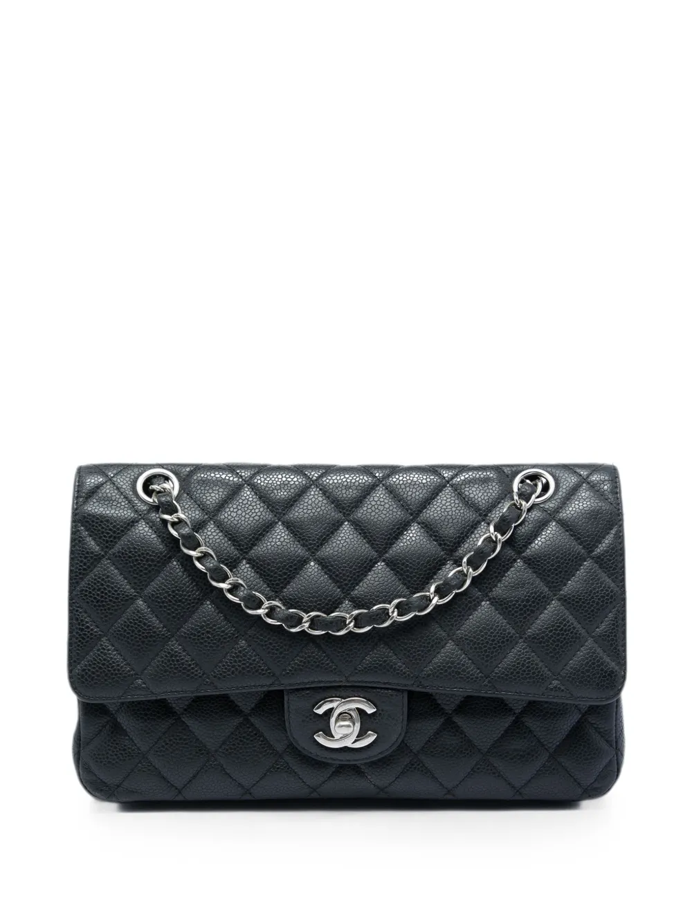 CHANEL Pre-Owned 2009-2010 Medium Classic Caviar Double Flap shoulder bag - Schwarz