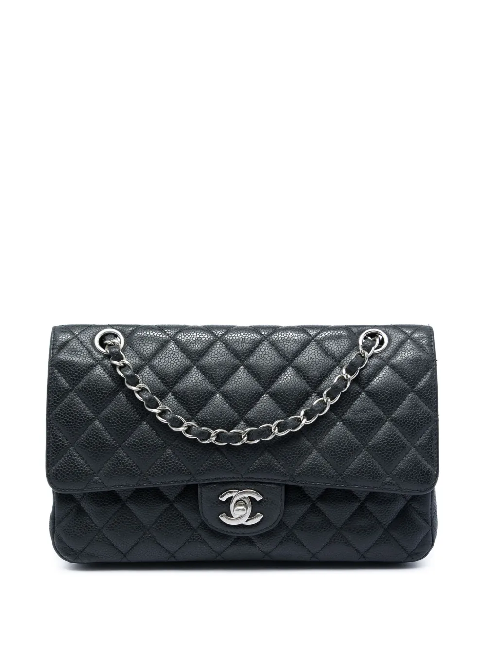 CHANEL Pre-Owned 2009-2010 Medium Classic Caviar Double Flap shoulder bag - Nero