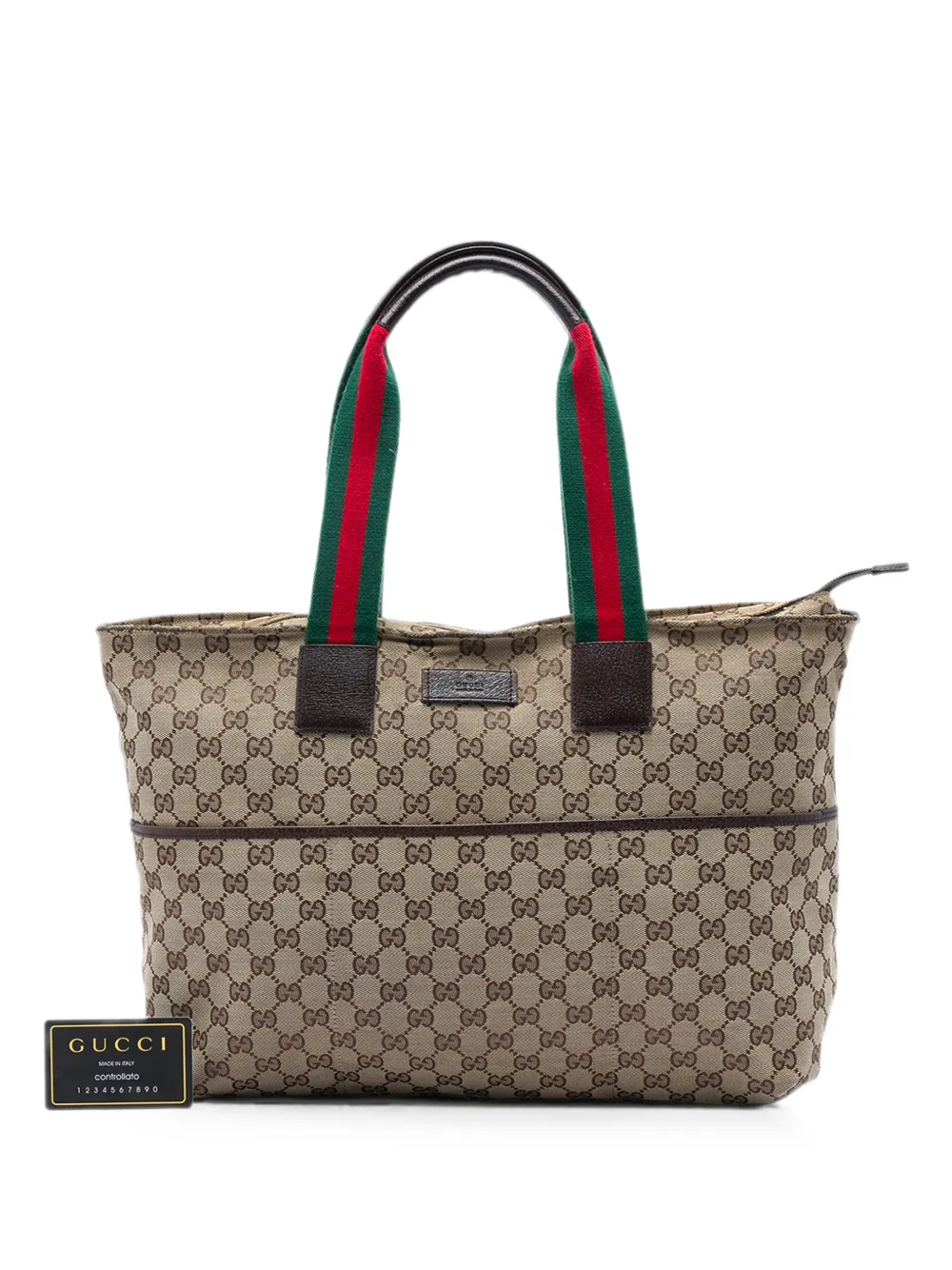 Gucci Pre-Owned 2016-2026 GG Canvas Web tote bag - Nude