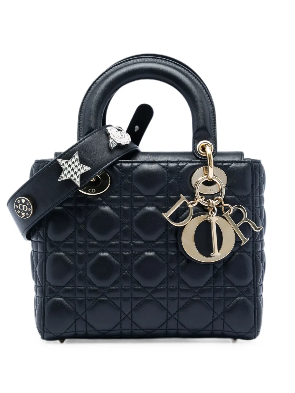 Christian Dior Pre-Owned 2018 Small Lambskin Cannage MyABCDior Lady Dior satchel - Schwarz