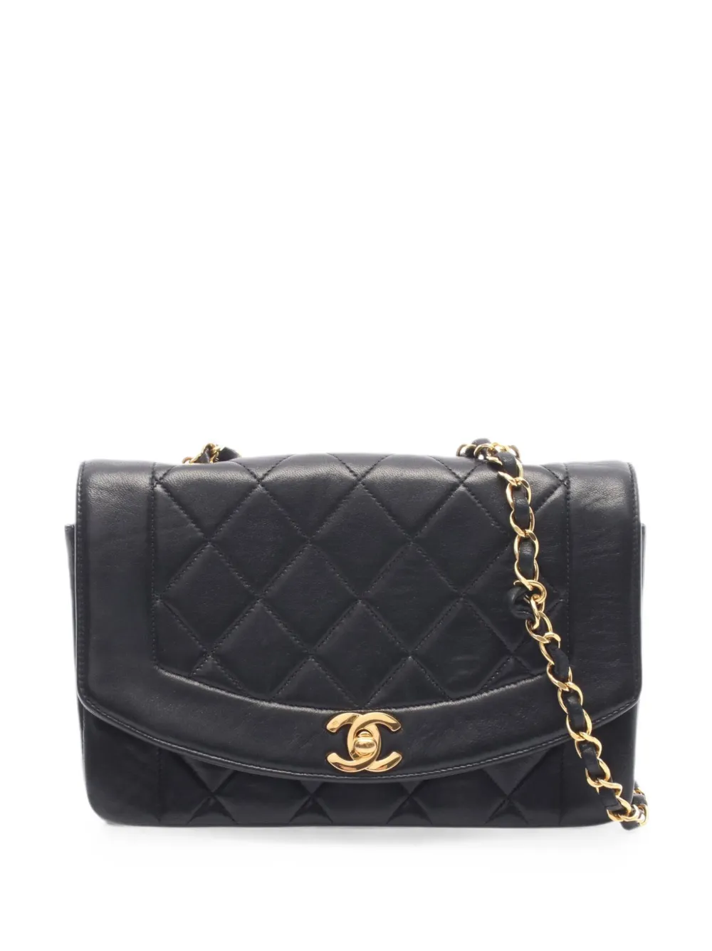 CHANEL Pre-Owned 1991-1994 Small Lambskin Diana Flap crossbody bag - Schwarz