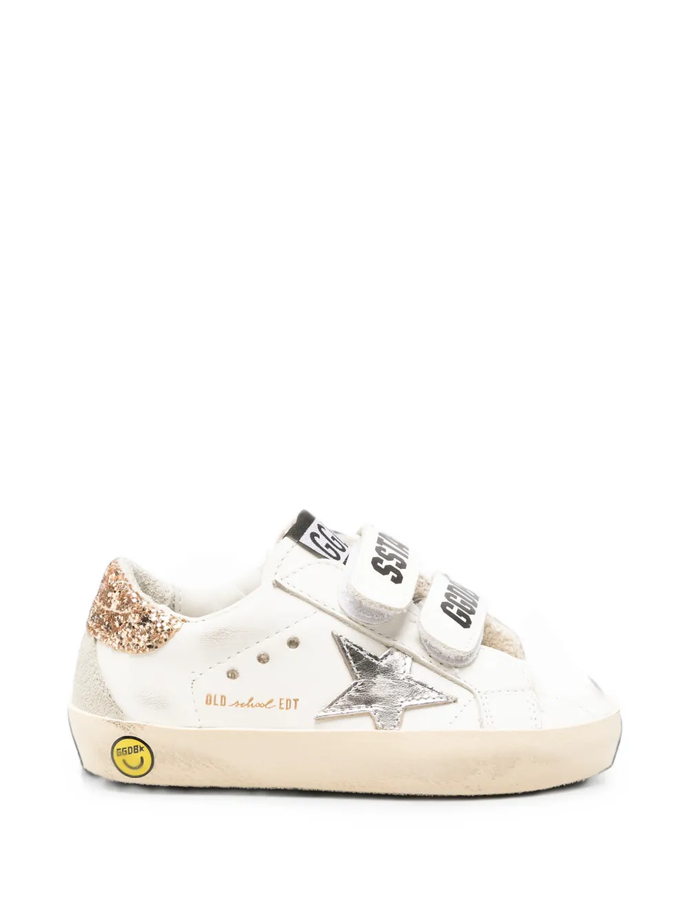 Golden Goose Kids Old School touch-strap sneakers - Bianco