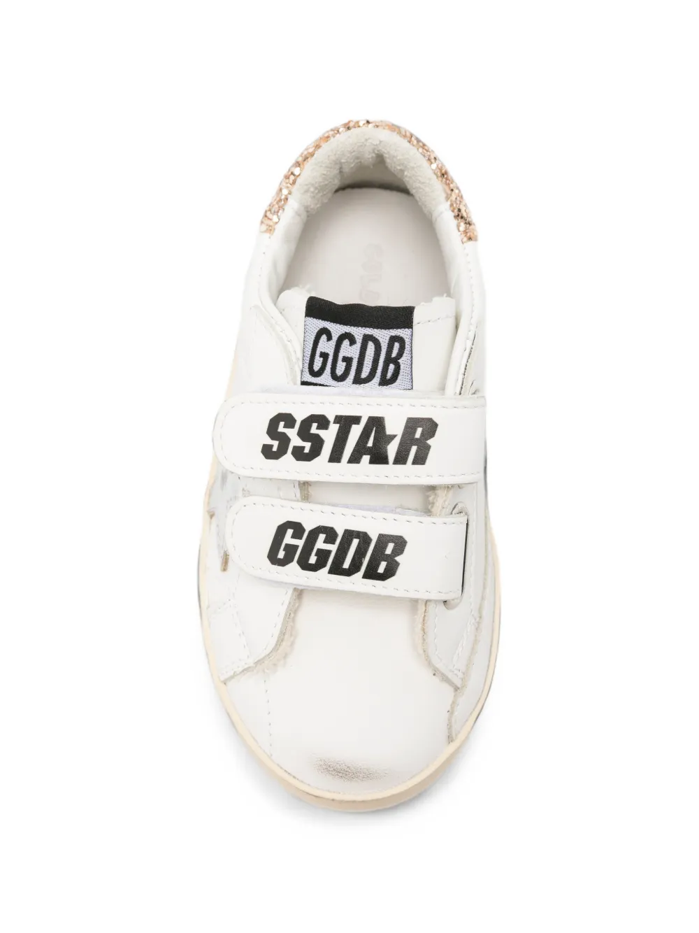 Golden Goose Kids Old School touch-strap sneakers Wit