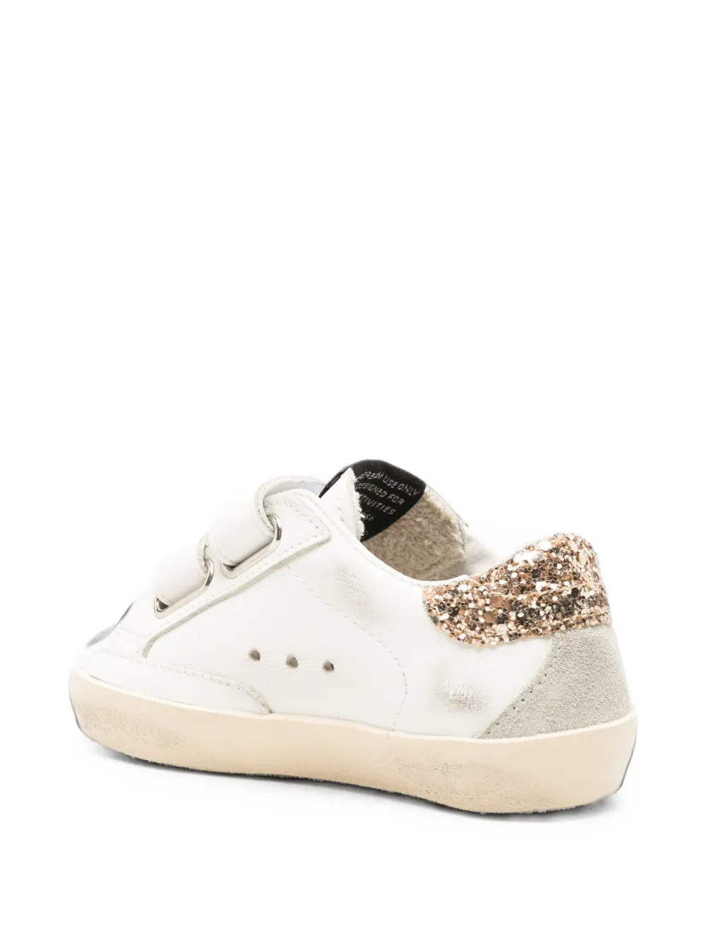 Golden Goose Kids Old School touch-strap sneakers Wit