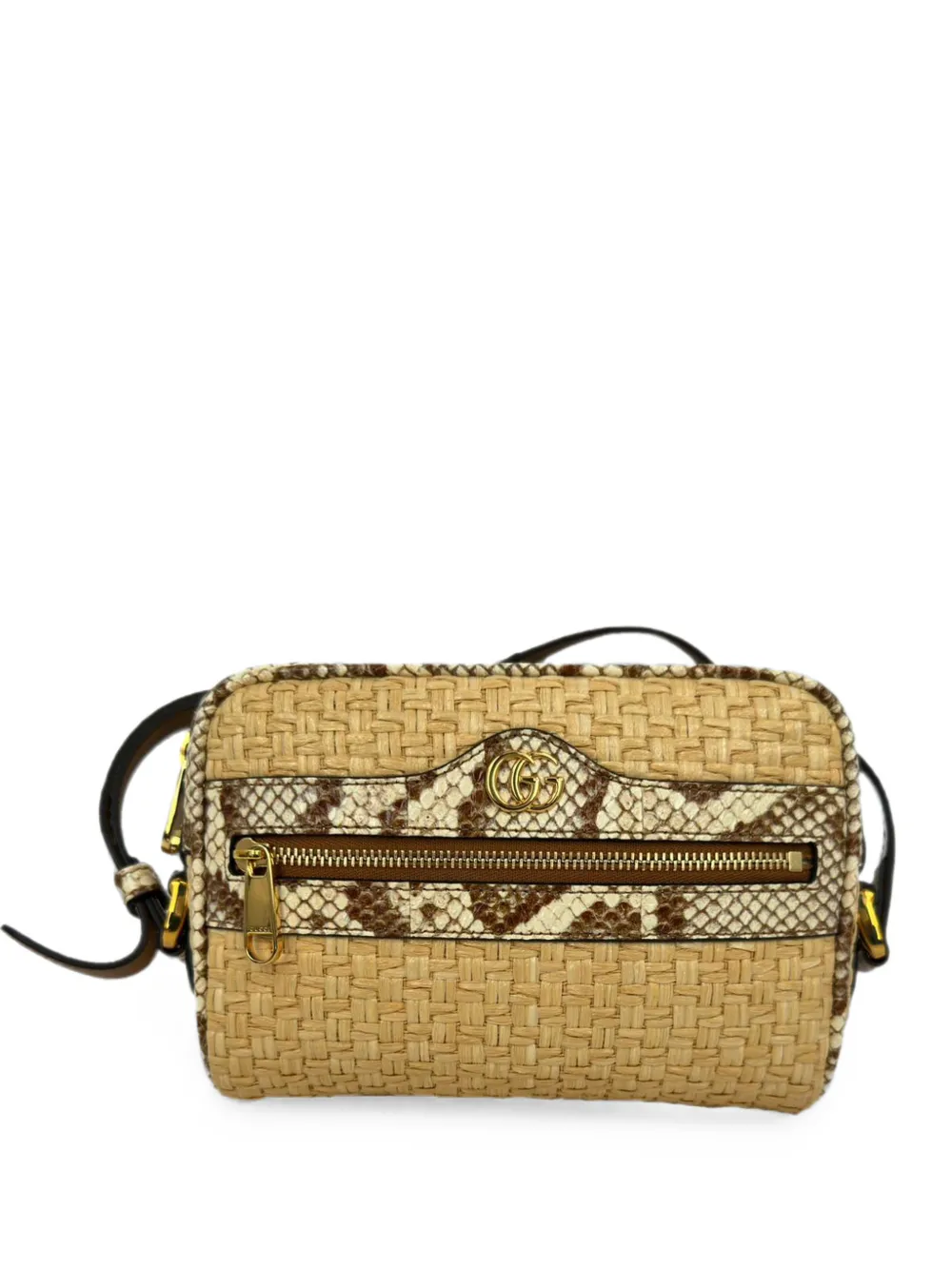 Gucci Pre-Owned Ophidia watersnake-trim crossbody bag - Toni neutri