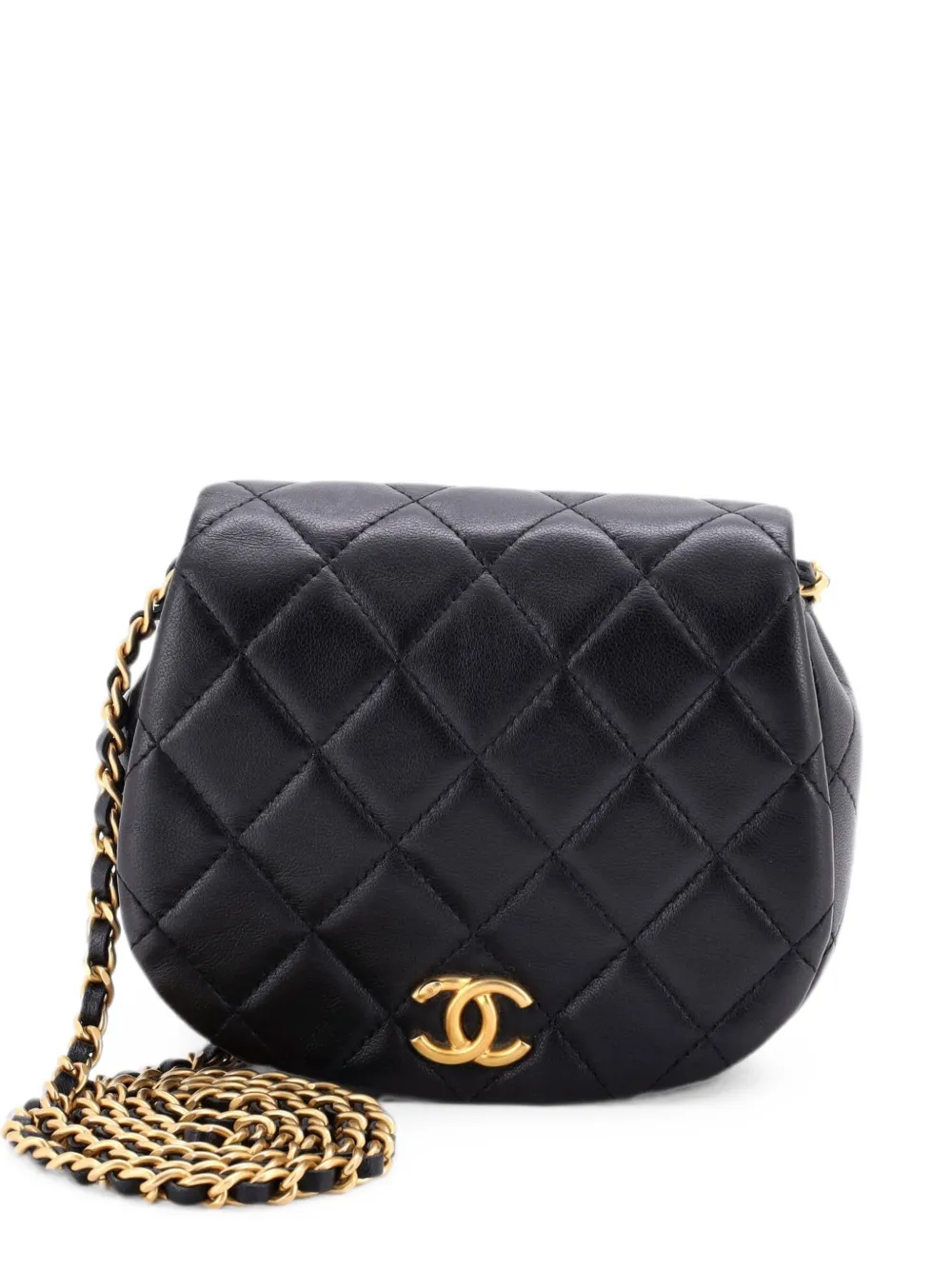 CHANEL Pre-Owned Coco Mail Clutch with Chain Quilted Calfskin Small crossbody bag - Schwarz