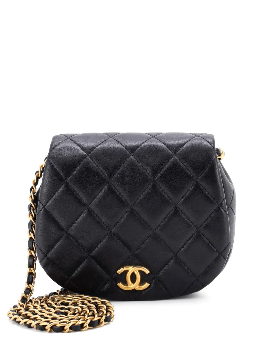 CHANEL Pre-Owned Coco Mail Clutch with Chain Quilted Calfskin Small crossbody bag - Nero