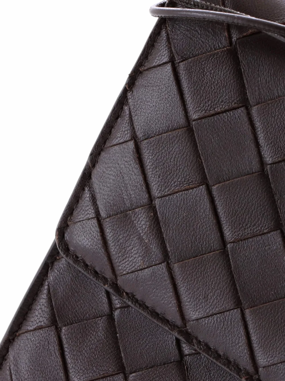 Bottega Veneta Pre-Owned Lange Andiamo Clutch aus Nappaleder mit Intrecciato-Muster - Braun