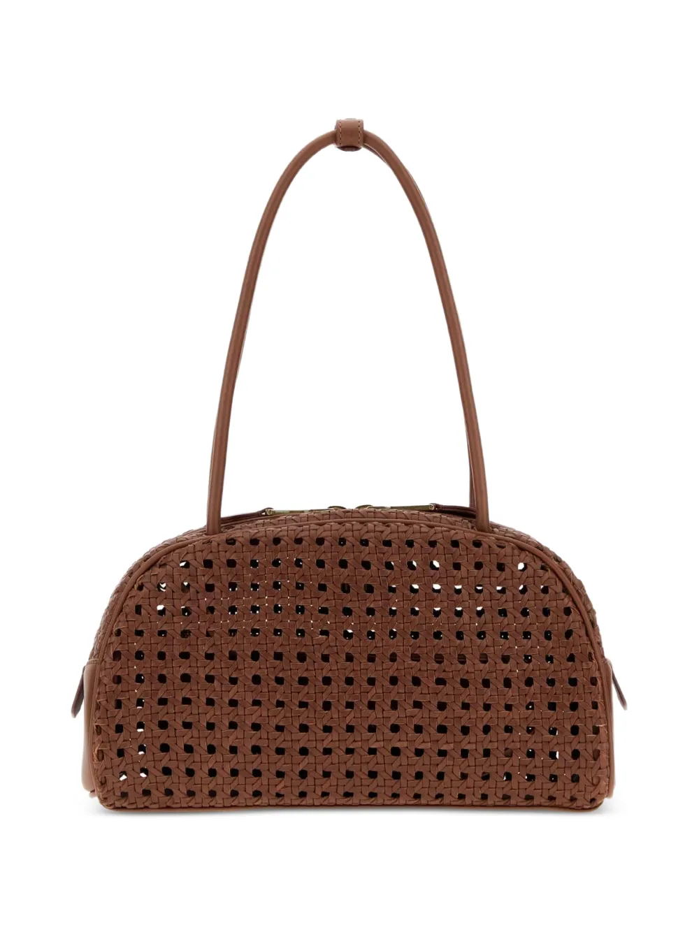 Miu Beau geweven leren tas Bruin