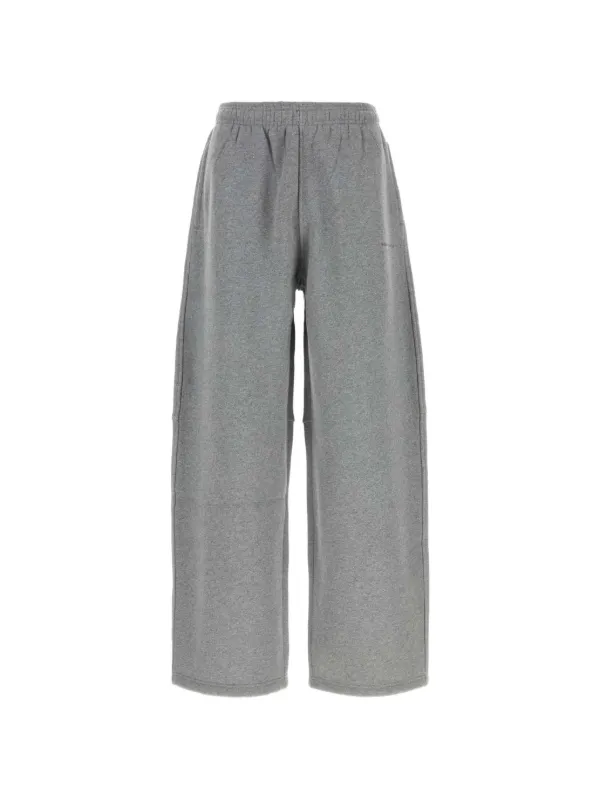 Alexander Wang Allover Crystal Hotfix Mid-rise Sweat Trousers in Grey