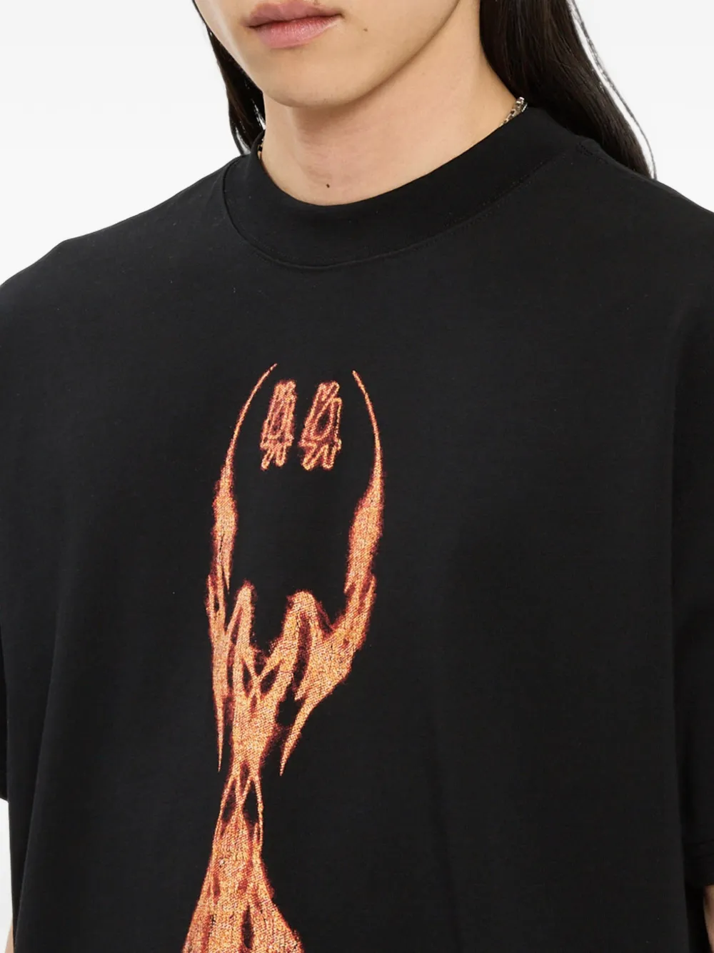 44 LABEL GROUP T-shirt met grafische print Zwart