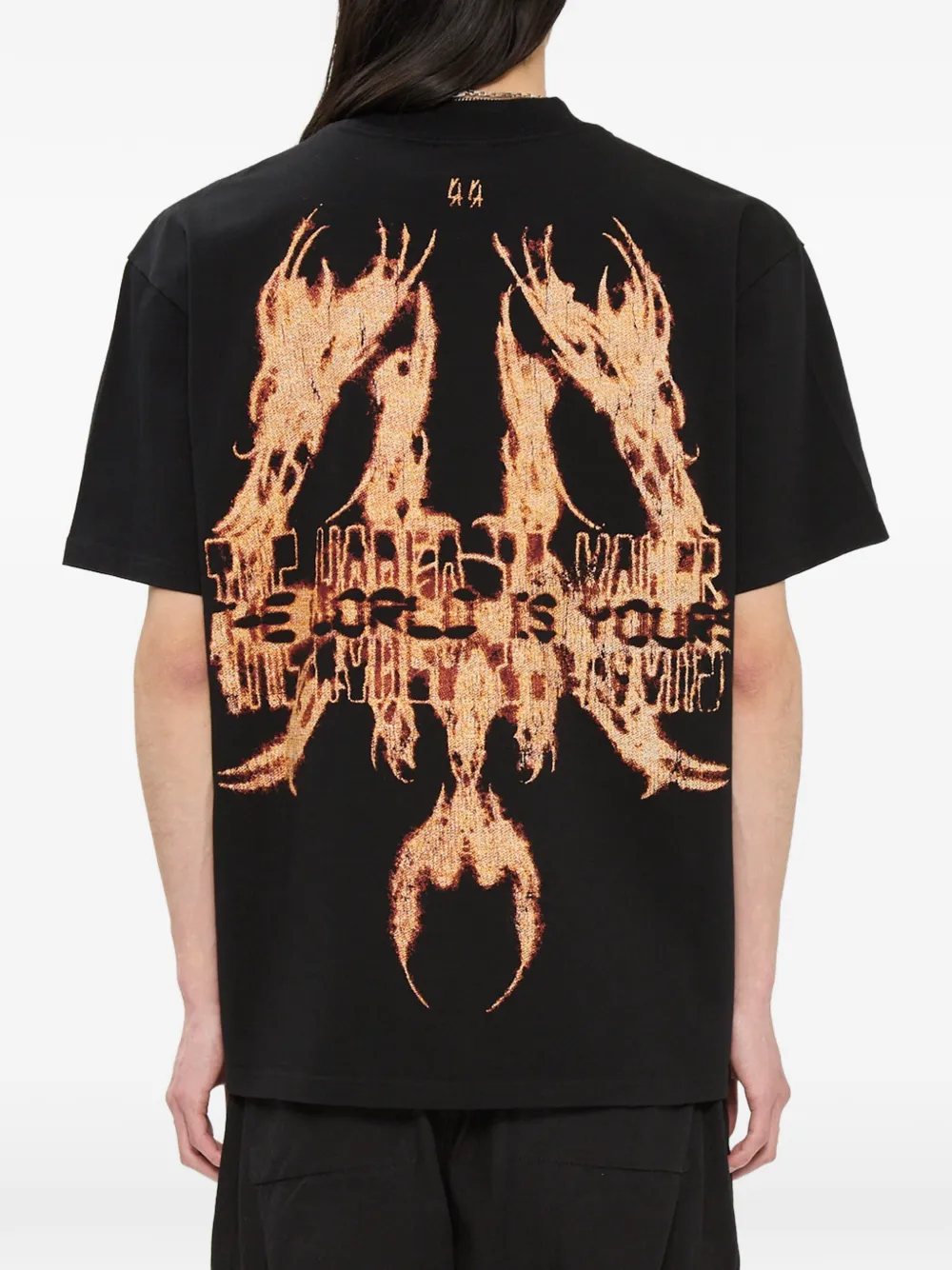 44 LABEL GROUP T-shirt met grafische print Zwart