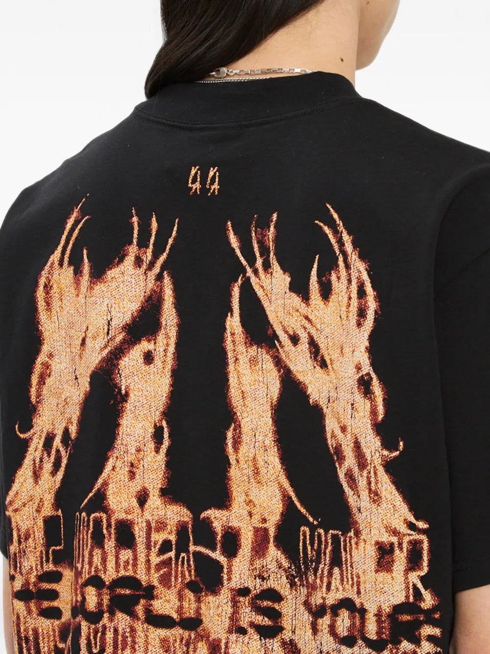 44 LABEL GROUP T-shirt met grafische print Zwart