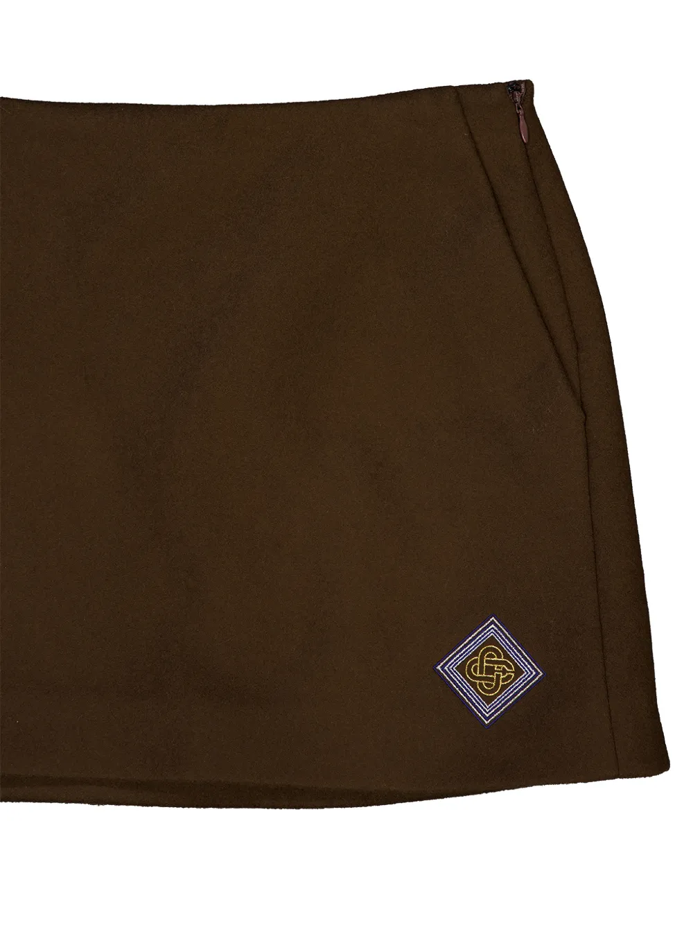 Casablanca embroidered wool-blend skirt Bruin